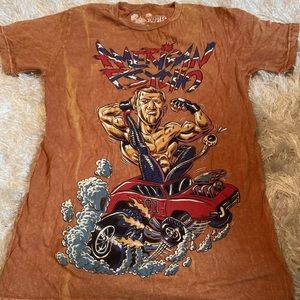 Men’s Size S Small American Psycho Shirt T-shirt Punch Buddies Orange